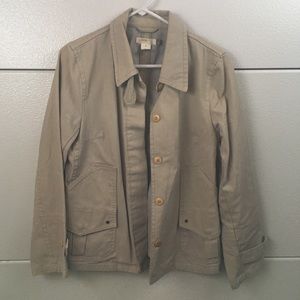 J. Crew Beige Tan Cotton Jacket Medium